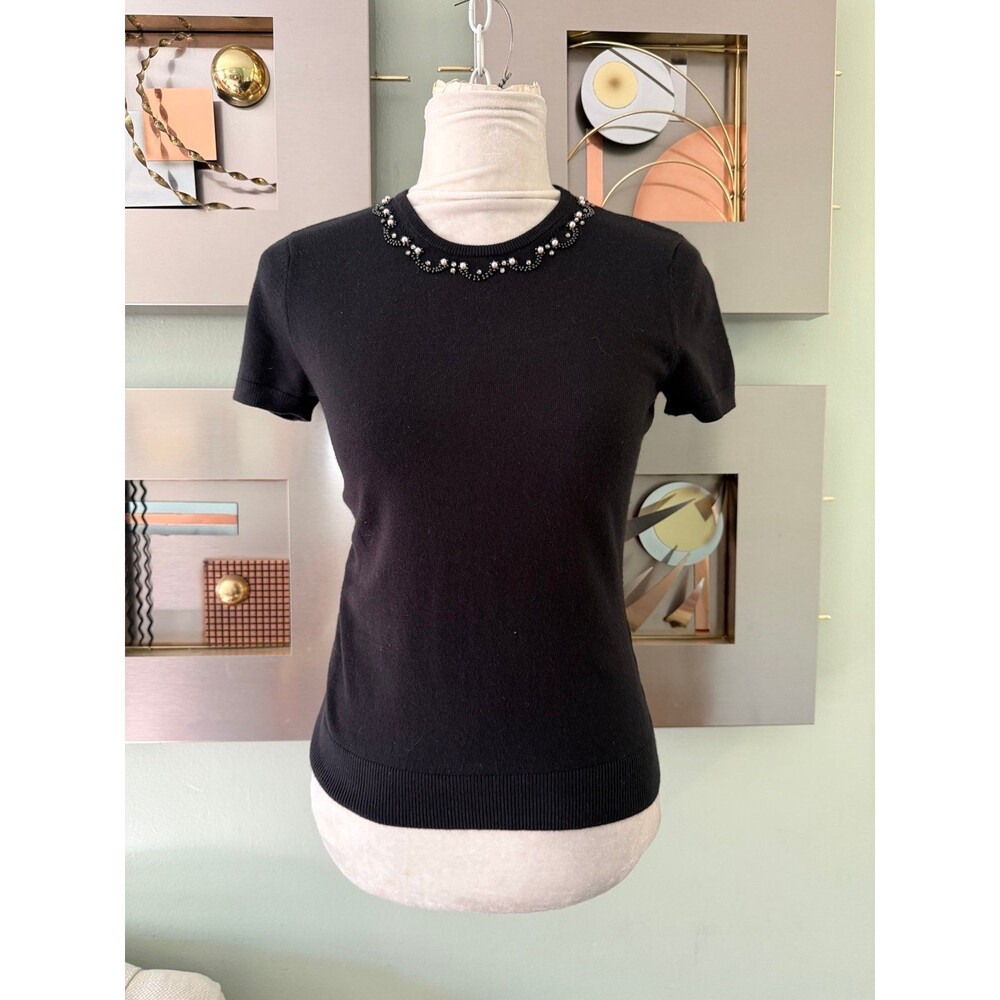 Ann Taylor knit embellished top
